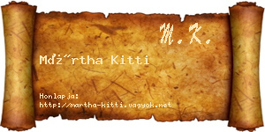 Mártha Kitti névjegykártya